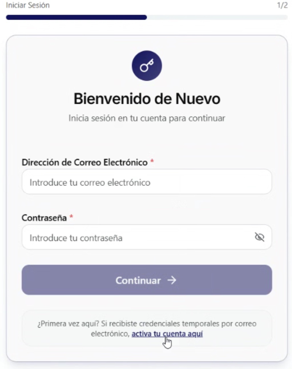 Authenticator setup preview