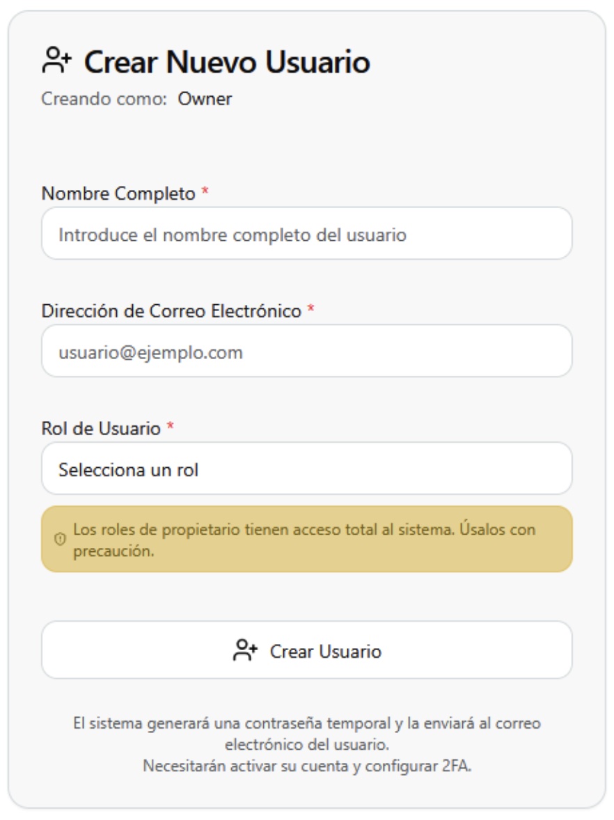 Create user form